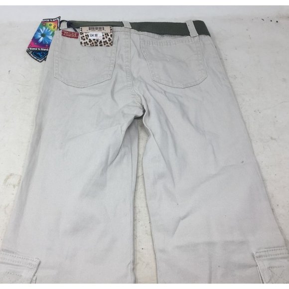 MUDD Girl's Size 8 Pants with Green Cloth Belt New with tags - Picture 3 of 11